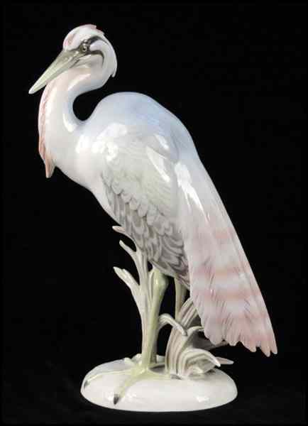 Appraisal: ROSENTHAL PORCELAIN HERON M H Fritz Height '' Condition No