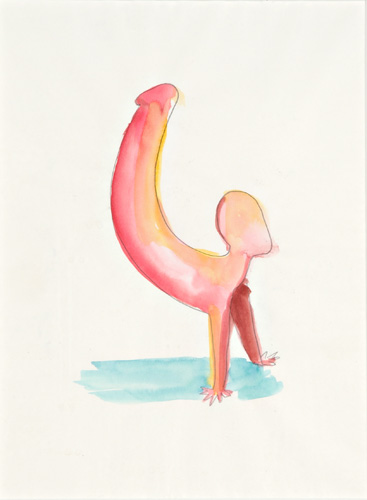 Appraisal: Fabrice Hybert French b One Drawing from Hybert's Digest Watercolor