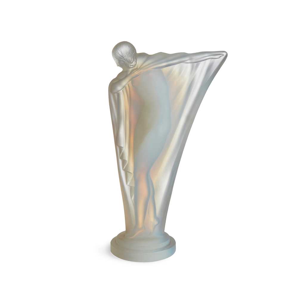 Appraisal: ETLING FRANCE STATUETTE CIRCA opalescent glass moulded ETLING FRANCE cm