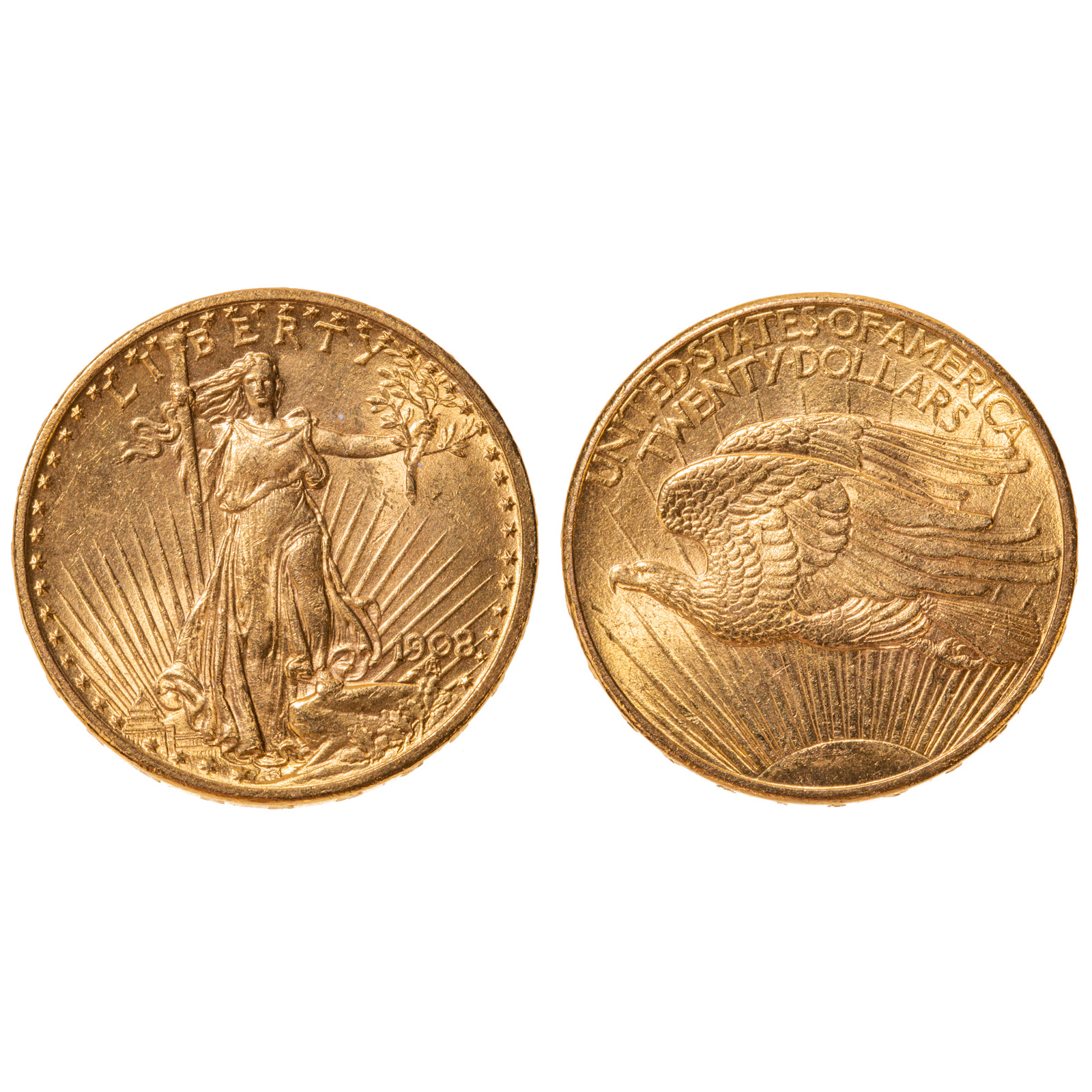 Appraisal: NO MOTTO ST GAUDENS DOUBLE EAGLE AU The earlier version