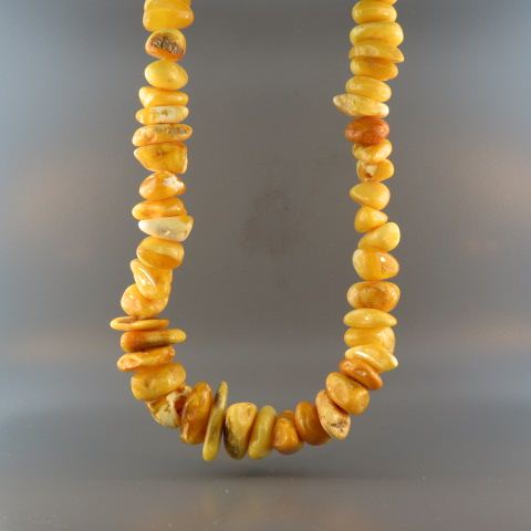 Appraisal: Amber Necklace Baltic butterscotch natural nuggets graduated long