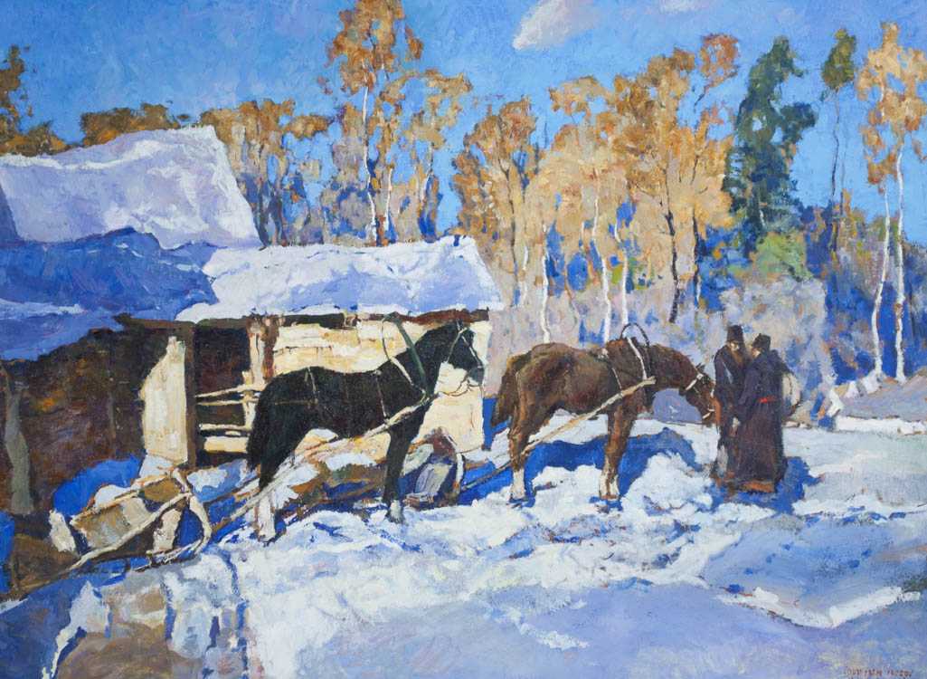 Appraisal: OLEG ULITSKIY OIL ON CANVAS Washington Ukraine b Winter landscape