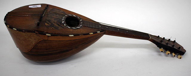 Appraisal: AN OLD MANDOLIN together with a small quantity of various