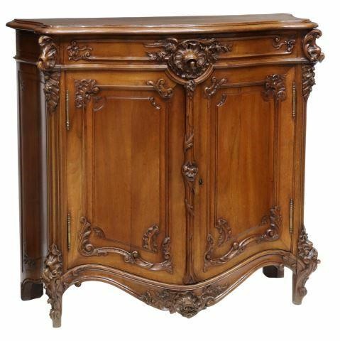 Appraisal: French Provincial Louis XV style walnut sideboard late th c