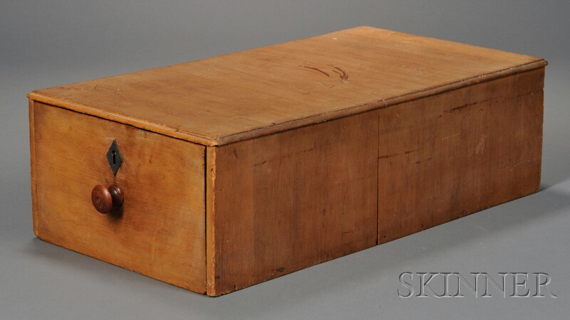 Appraisal: Shaker Pine One-drawer File Box Mt Lebanon New York or