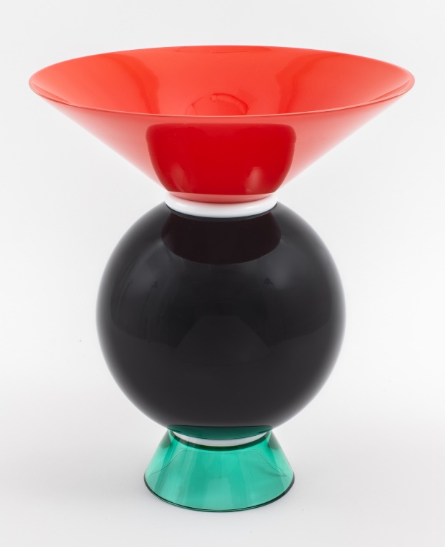 Appraisal: ETTORE SOTTSASS POST MODERN MURANO ART GLASS TAZZA Ettore Sottsass