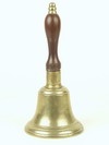 Appraisal: BRASS SHIP'S BELL - Circa - ship's bell with rosewood