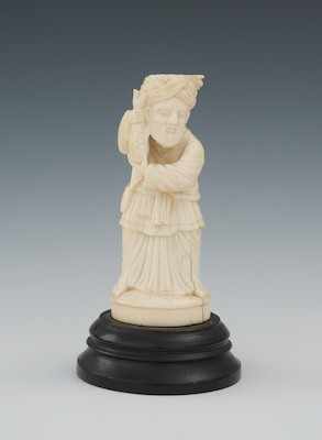 Appraisal: A Carved Ivory Figure of a Bearded Man Apprx -