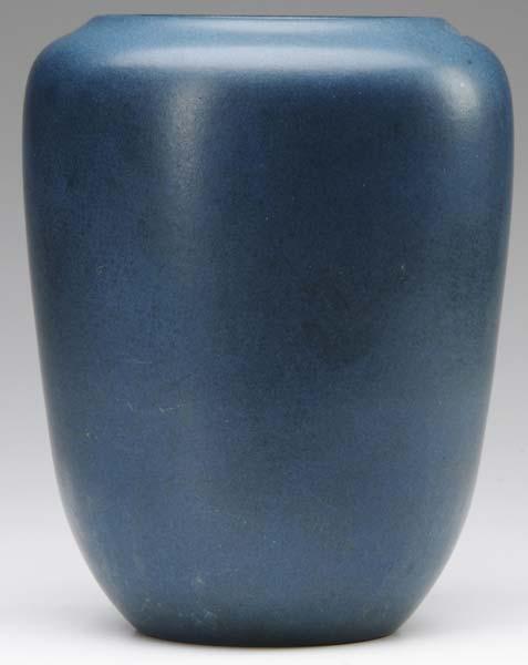 Appraisal: MARBLEHEAD Large vase covered in a smooth matte blue glaze