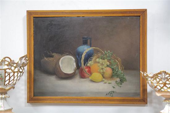 Appraisal: STILL LIFE PAINTING WITH FRUIT AMERICAN LATE TH EARLY TH