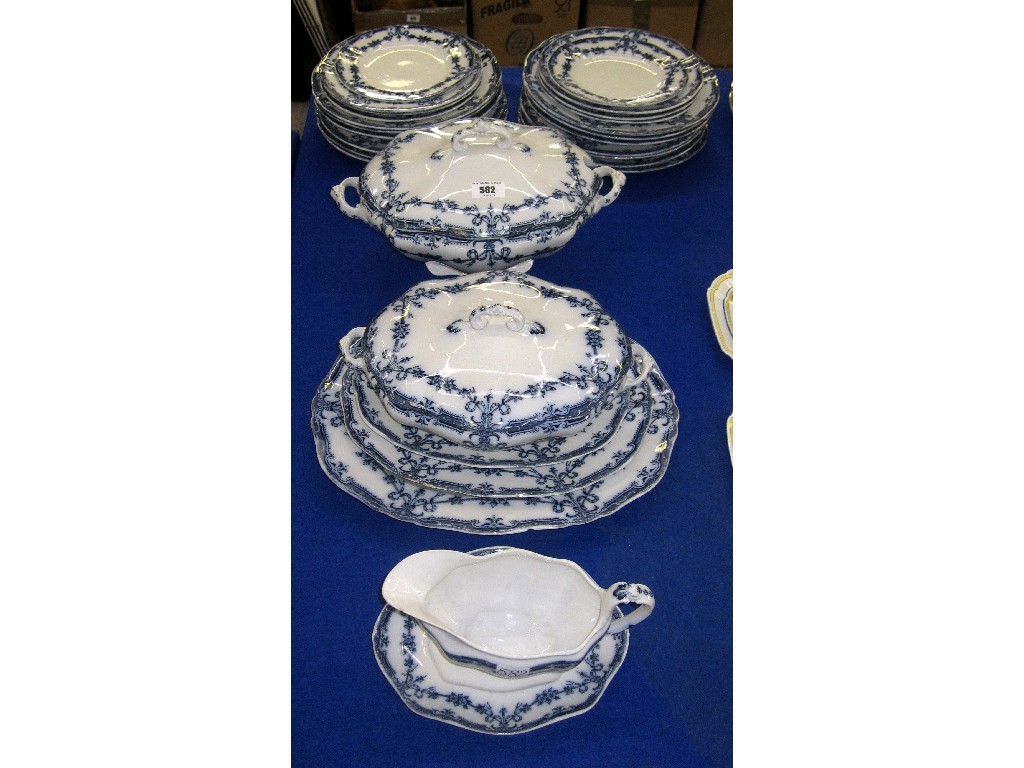 Appraisal: Adderleys 'Alexis' blue and white dinnerset