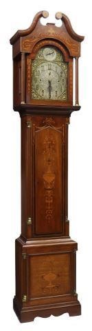 Appraisal: English grandfather clock Drew Peterboro Peterborough early th c inlaid