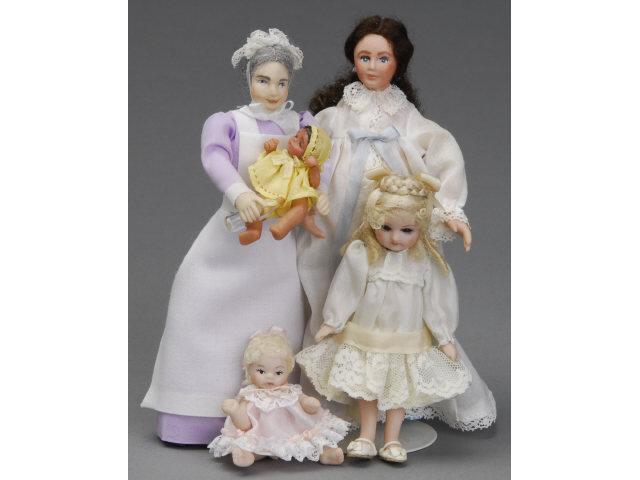 Appraisal: Five Contemporary Dolls for the Nursery MN An assortment of