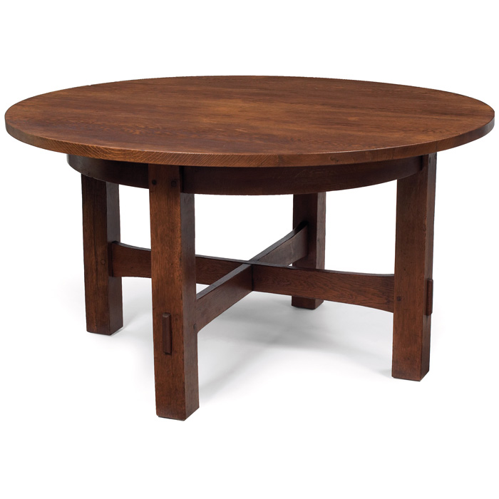 Appraisal: L and JG Stickley table from the Onondaga Shops circular