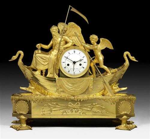 Appraisal: IMPORTANT CLOCK LE VOYAGE DE L'AMOUR ET DU TEMPS Empire