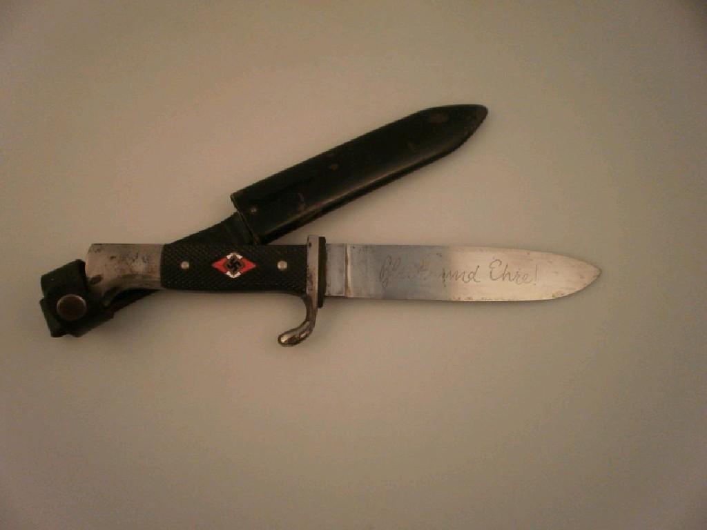 Appraisal: A reproduction Hitler Youth type Dagger with scabbard