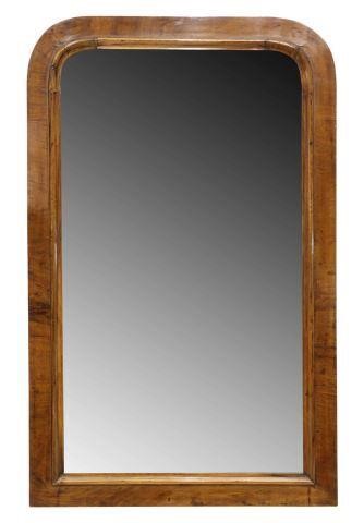 Appraisal: Art Deco wall mirror c s having curved walnut frame