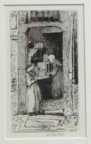 Appraisal: Signed Whistler James Abbot McNeil Whistler - Signed in pencil