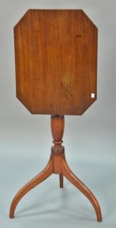 Appraisal: Federal mahogany tip top table spider legs and octagon top