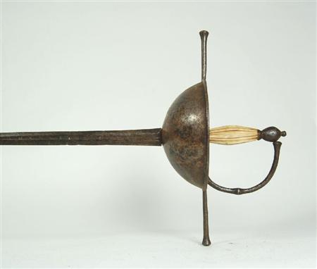 Appraisal: A th century Spanish cup hilted rapier the grip all