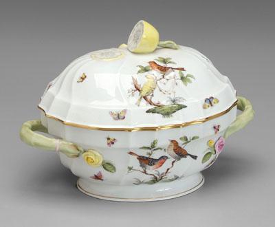 Appraisal: Herend lidded tureen Rothschild s Bird birds and flowers in