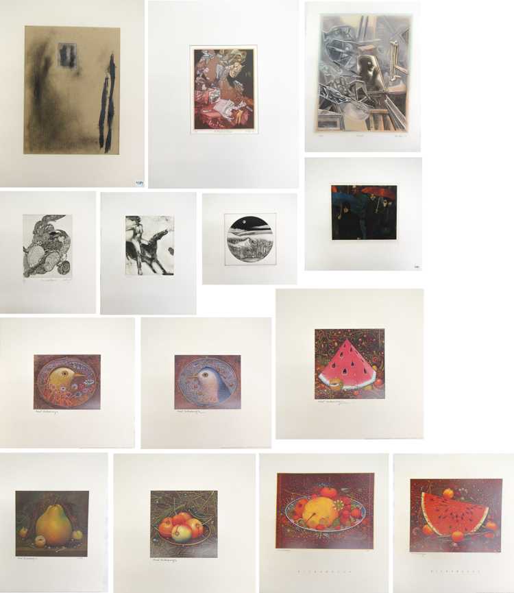 Appraisal: COLLECTION OF FIFTEEN PRINTS AND ONE DRAWING Naomi Rosen Texas