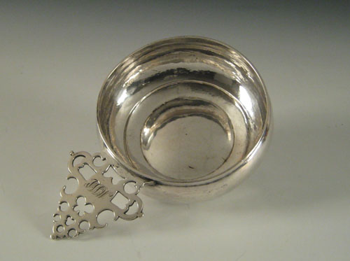 Appraisal: Boston silver porringer ca bearing the touch of John Coney