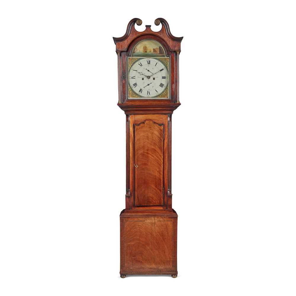 Appraisal: GEORGE III SCOTTISH MAHOGANY LONGCASE CLOCK DAVID PETERS ARBROATH EARLY