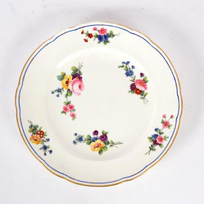 Appraisal: A Nantgarw dinner plate circa painted in S vres style