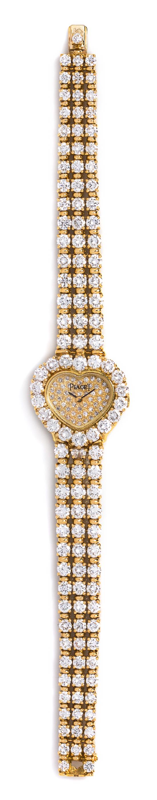 Appraisal: Sale Lot An Karat Yellow Gold and Diamond Wristwatch Piaget