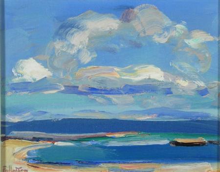 Appraisal: JAMES FULLARTON SCOTTISH B CLOUDS OVER SKYE Signed oil on