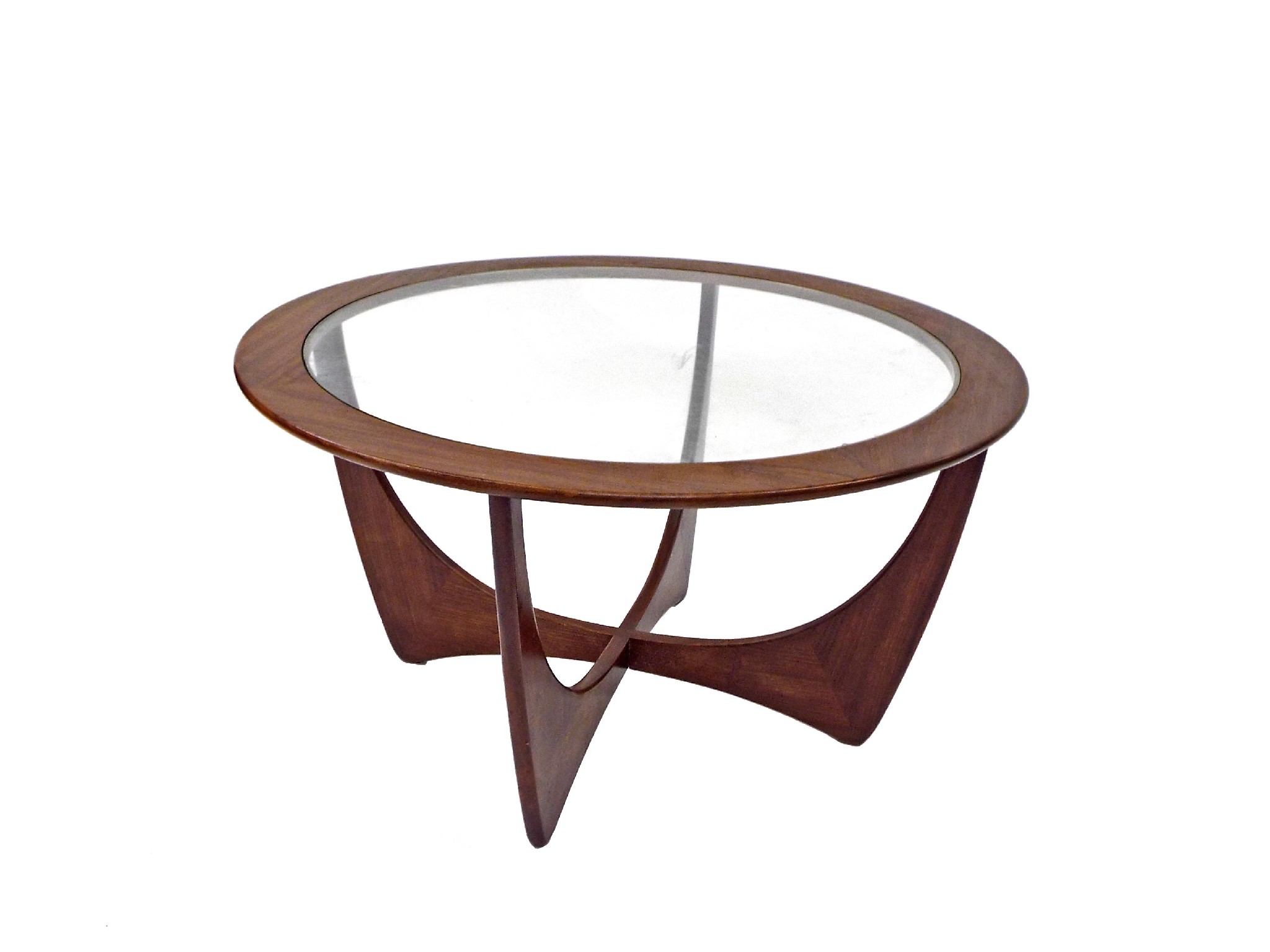 Appraisal: G Plan - 'Astro' teak coffee table with circular glass