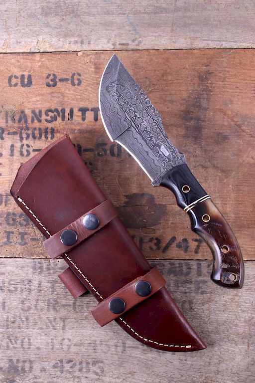 Appraisal: Montana Territory Knives Raindrop Damascus Tracker This is an original