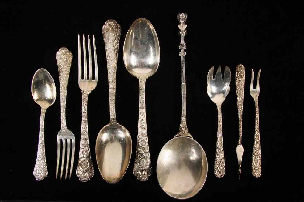 Appraisal: PCS GORHAM PCS KIRK SONS STERLING FLATWARE MISC - Partial