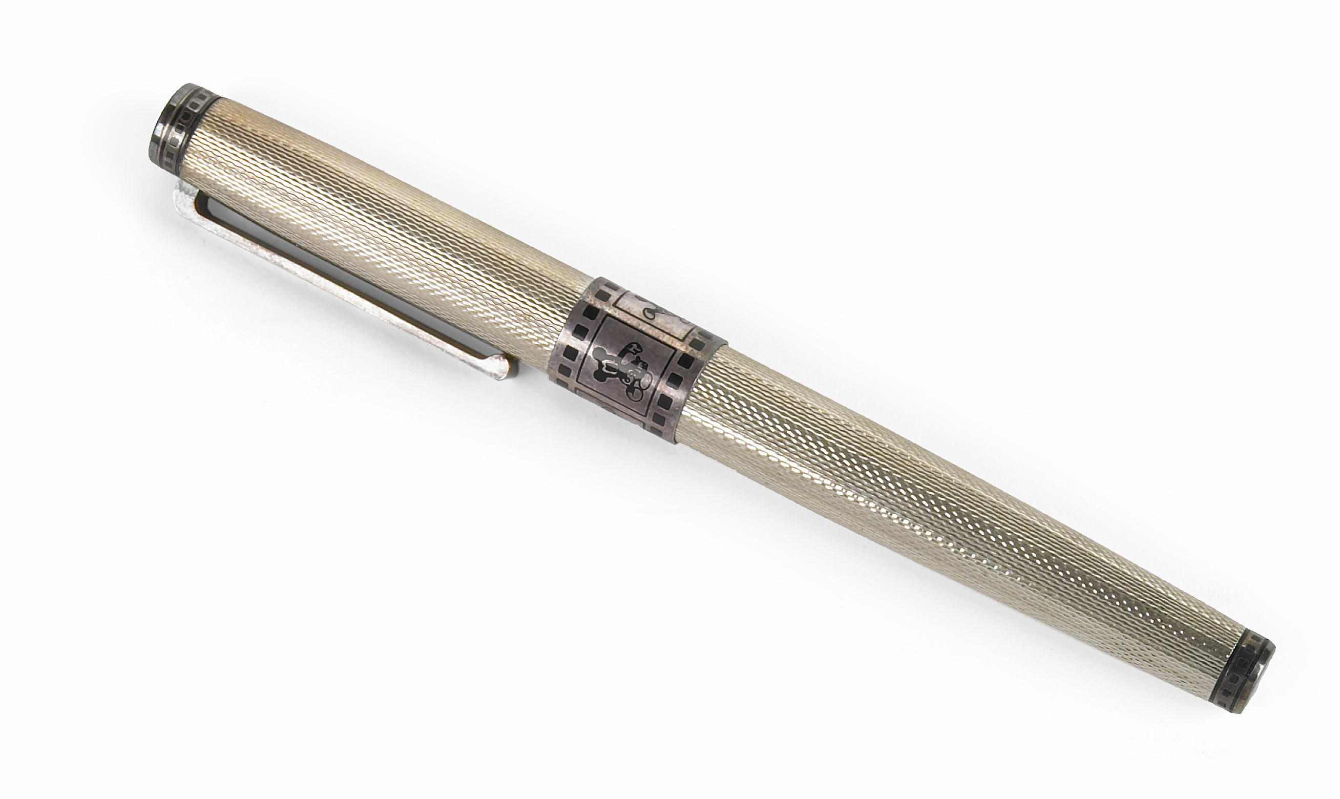 Appraisal: Michael Jackson gifted Mont Blanc pen A silver gold-nibbed fountain