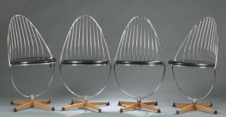 Appraisal: Dahlens Dalum Swedish Chrome Chair A set of four Dahlens