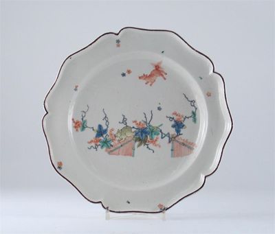 Appraisal: A Chelsea plate with ogee edge painted in the Kakiemon