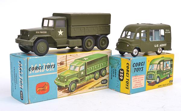 Appraisal: TWO CORGI MILITARY MODELS INCLUDING ARMY FIELD KITCHEN AND TROOP