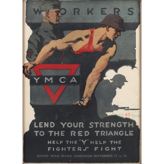 Appraisal: Gil Spear American th century YMCA Workers c poster x