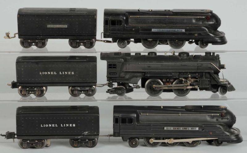 Appraisal: Lot of Lionel O-Gauge Steam Locomotives Description Pre-war Includes torpedo