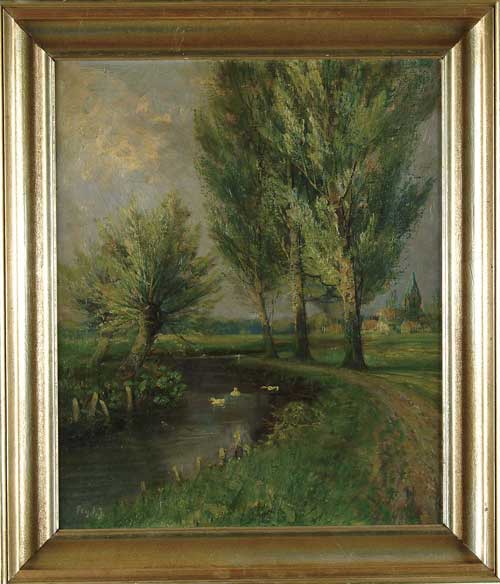 Appraisal: FEY German School th Century DUCKS IN THE RIVER Oil