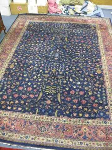 Appraisal: Tabriz Persian Handmade Room Size Rug flowering vine on blue