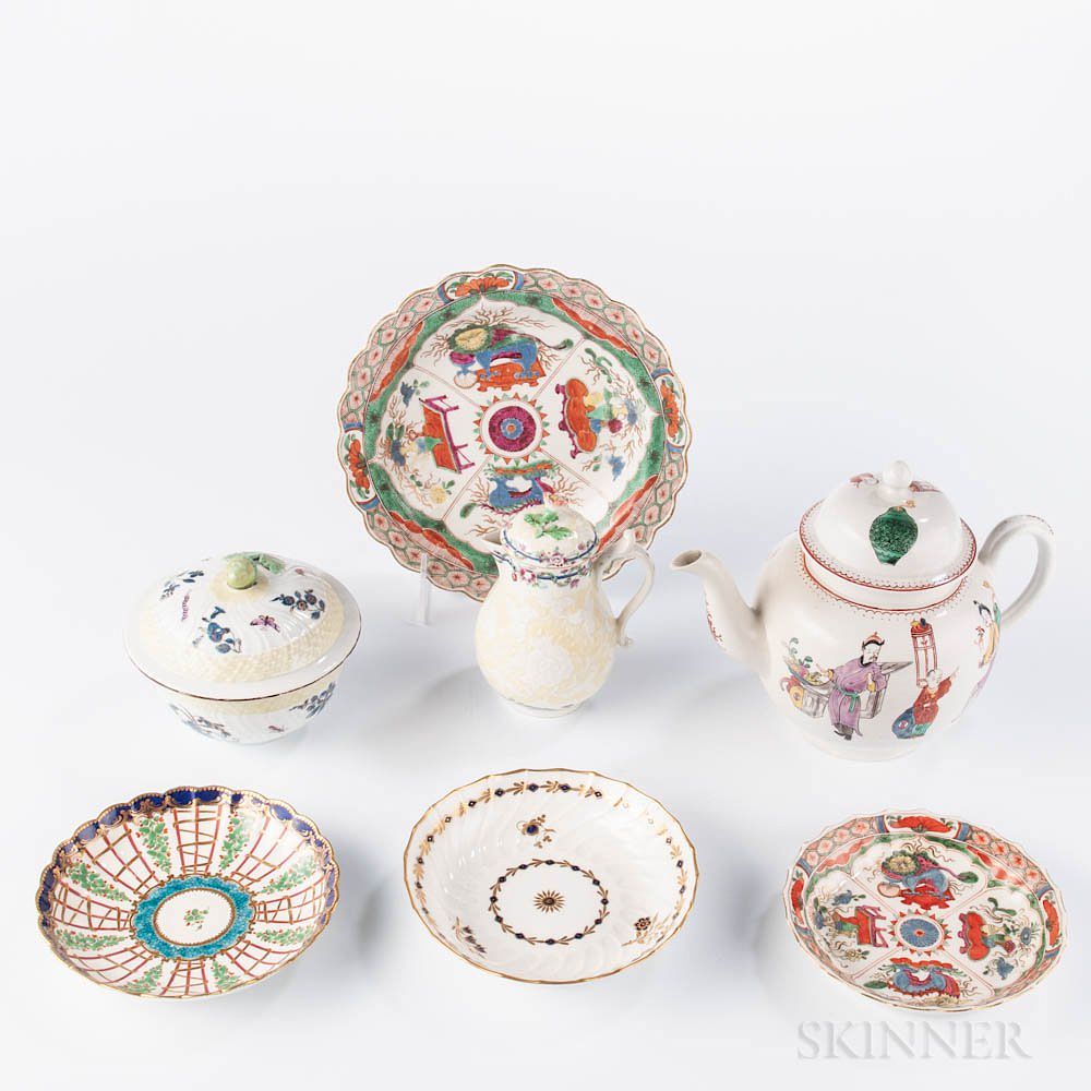 Appraisal: Group of Worcester Porcelain Teaware Group of Worcester Porcelain Teaware