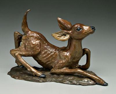 Appraisal: William Turner patinated bronze Virginia born quot Fawn quot edition