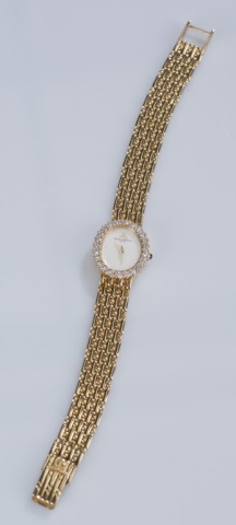 Appraisal: K Gold and Diamond Ladies' Watch Baum Mercier Geneve Diamonds