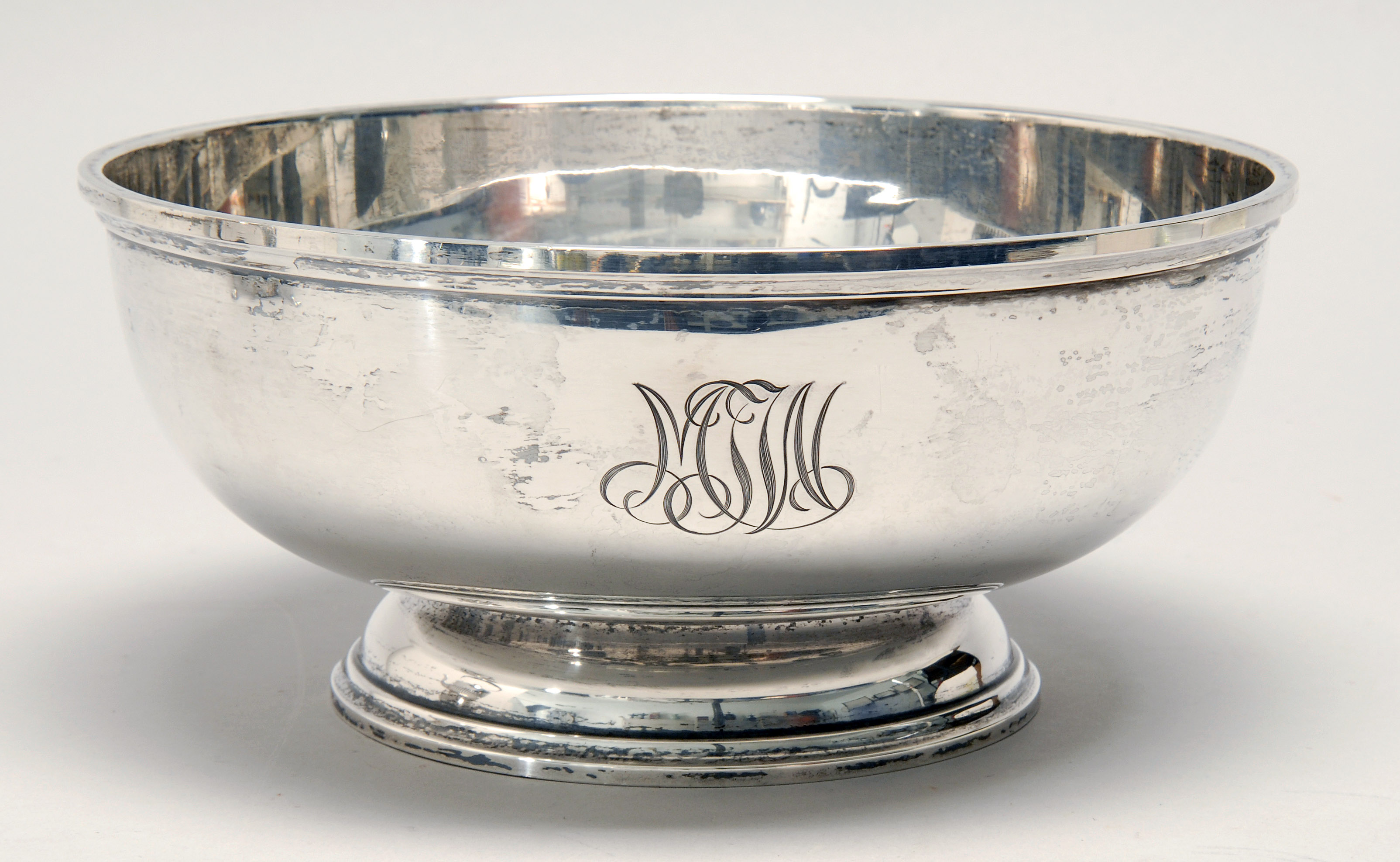 Appraisal: S KIRK SON STERLING SILVER BOWL Monogrammed Height Diameter Approx