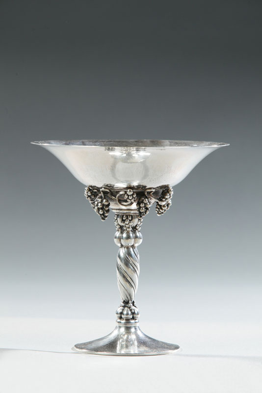 Appraisal: GEORG JENSEN GRAPE COMPOTE Grape motif with twisted stem and