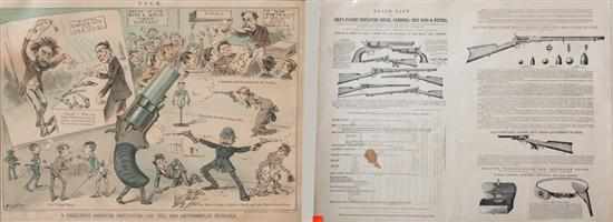 Appraisal: Firearms Ephemera Two items original broadsides ''Price List of Colt's