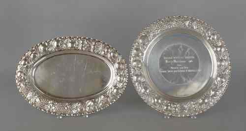 Appraisal: Two Baltimore repouss silver platters by Schofield l w dia