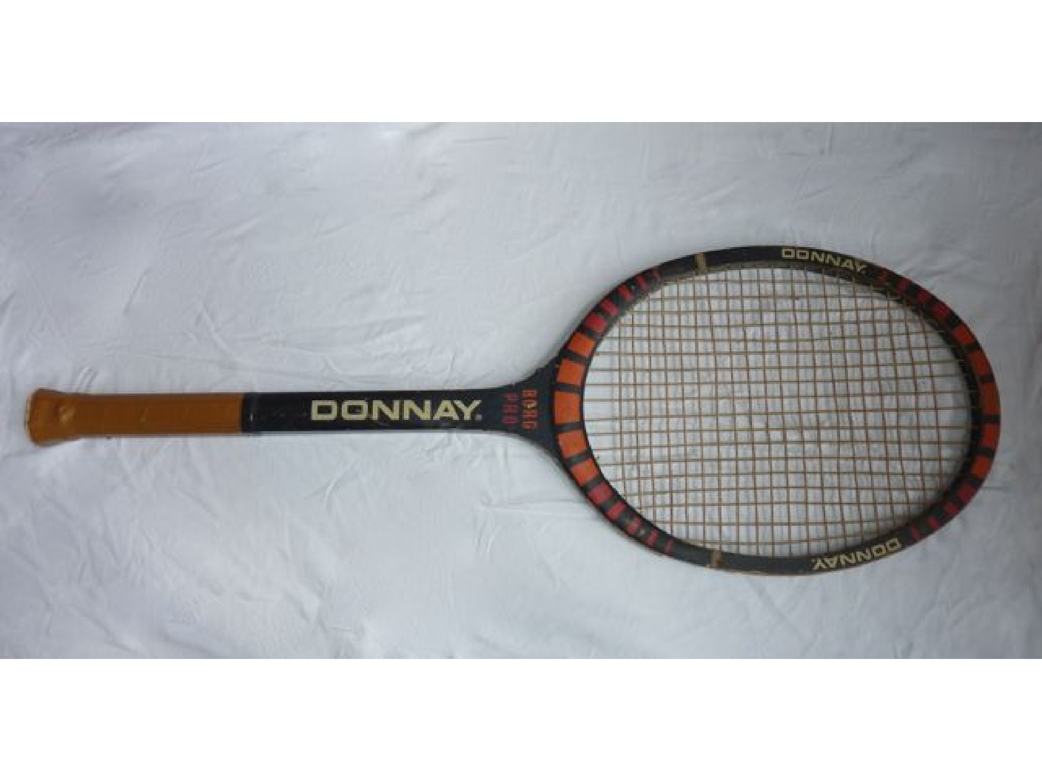 Appraisal: A vintage oversized tennis racket for display use bearing text